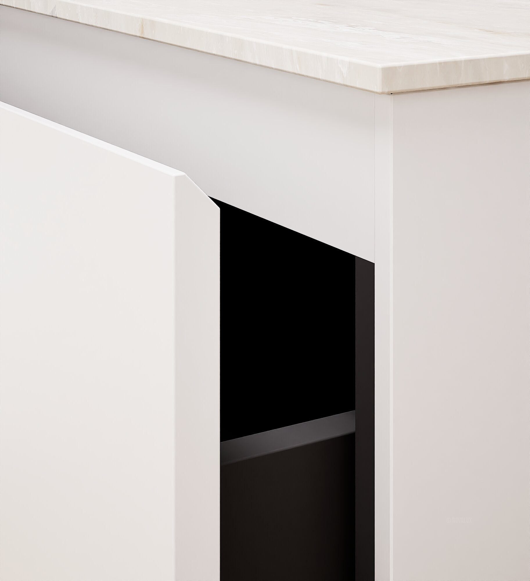Alba – Corian® Basin Unit with 2 Drawers - Rovalux