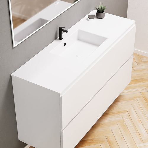 Alba – Corian® Basin Unit with 2 Drawers - Rovalux