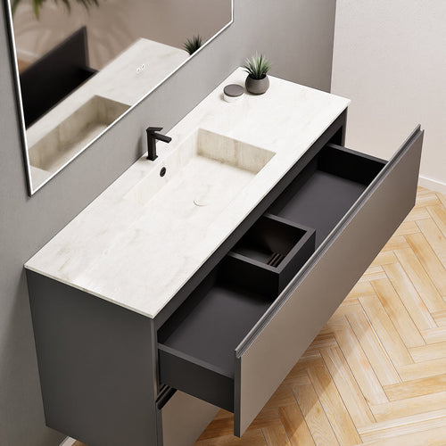 Alba – Corian® Basin Unit with 2 Drawers - Rovalux