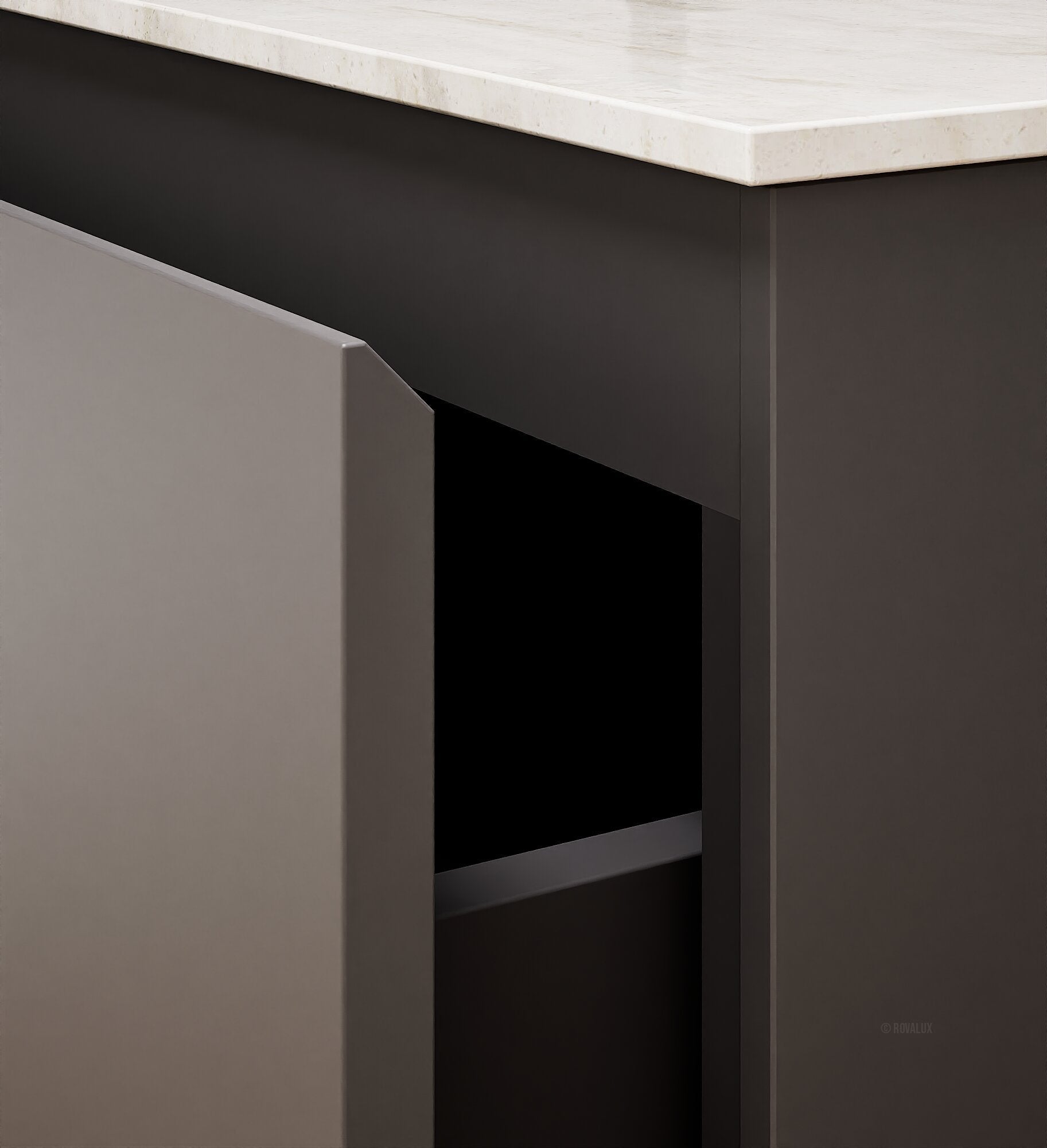 Alba – Corian® Basin Unit with 2 Drawers - Rovalux