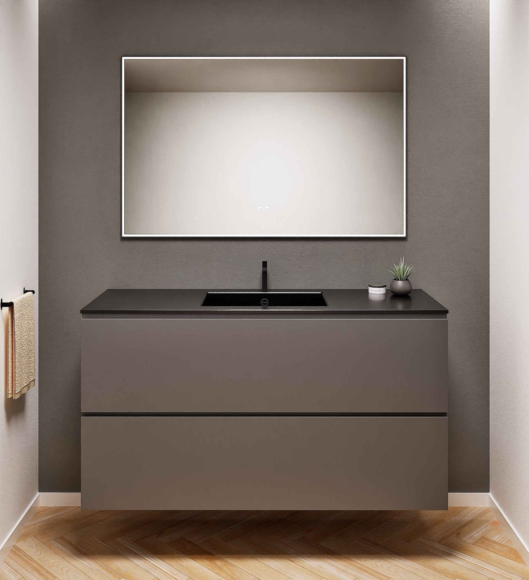 Alba – Corian® Basin Unit with 2 Drawers - Rovalux