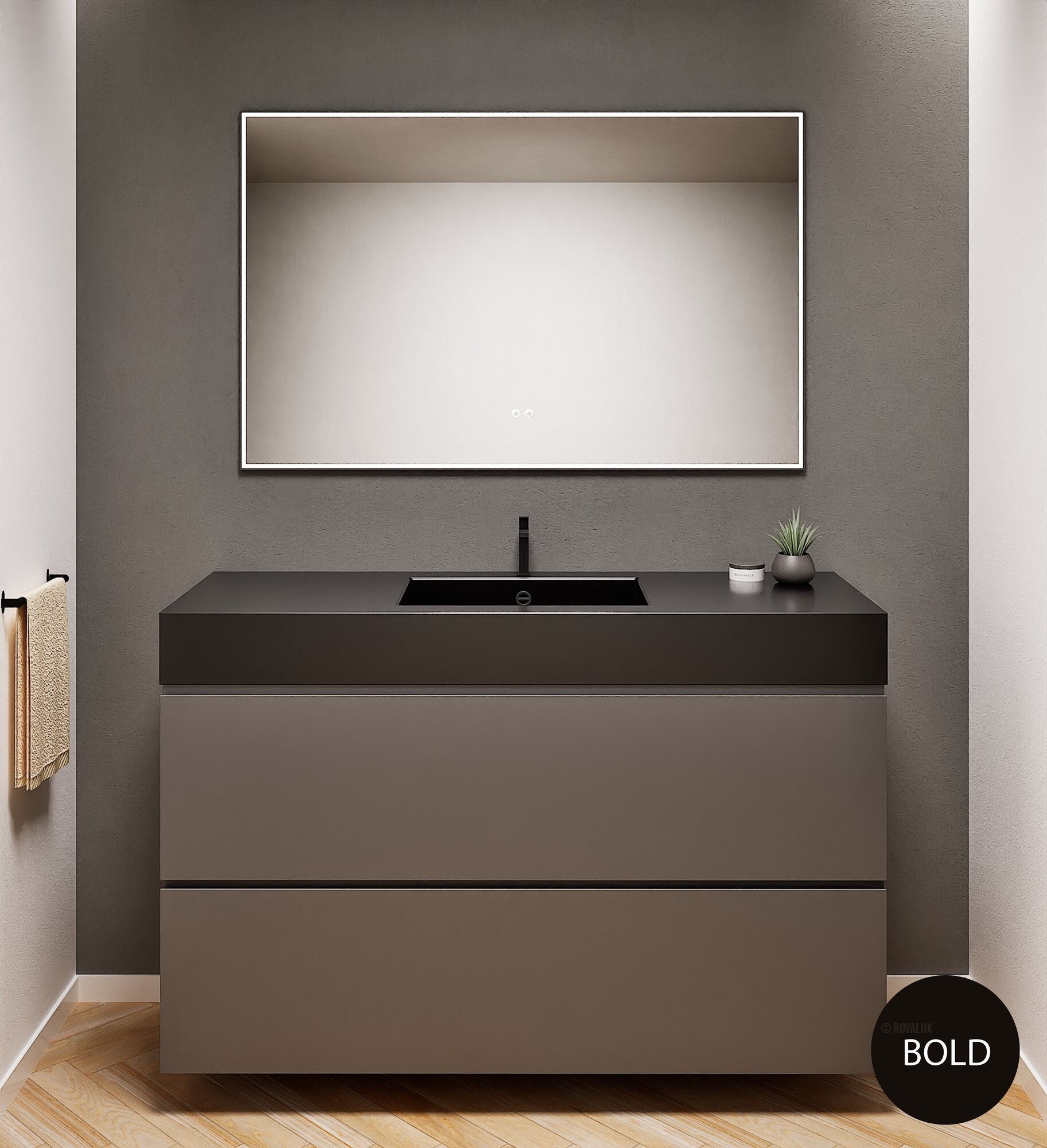Alba – Corian® Basin Unit with 2 Drawers - Rovalux