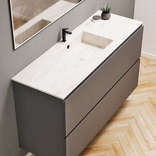 Alba – Corian® Basin Unit with 2 Drawers - Rovalux