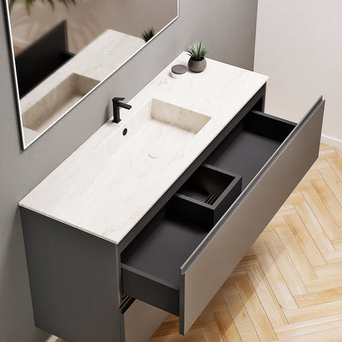 Alba – Corian® Basin Unit with 2 Drawers - Rovalux