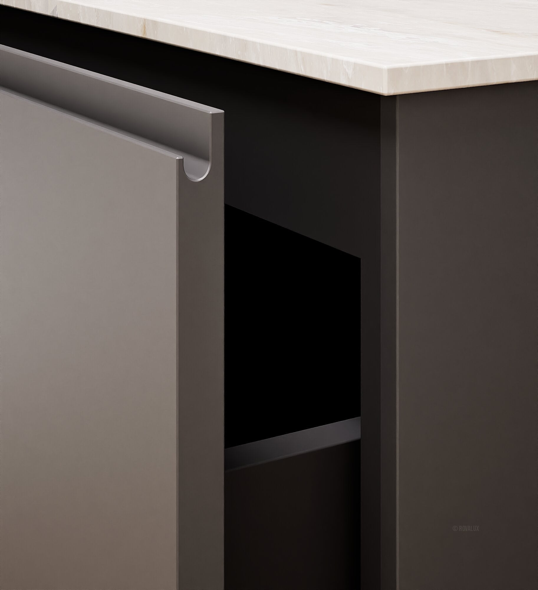 Alba – Corian® Basin Unit with 2 Drawers - Rovalux
