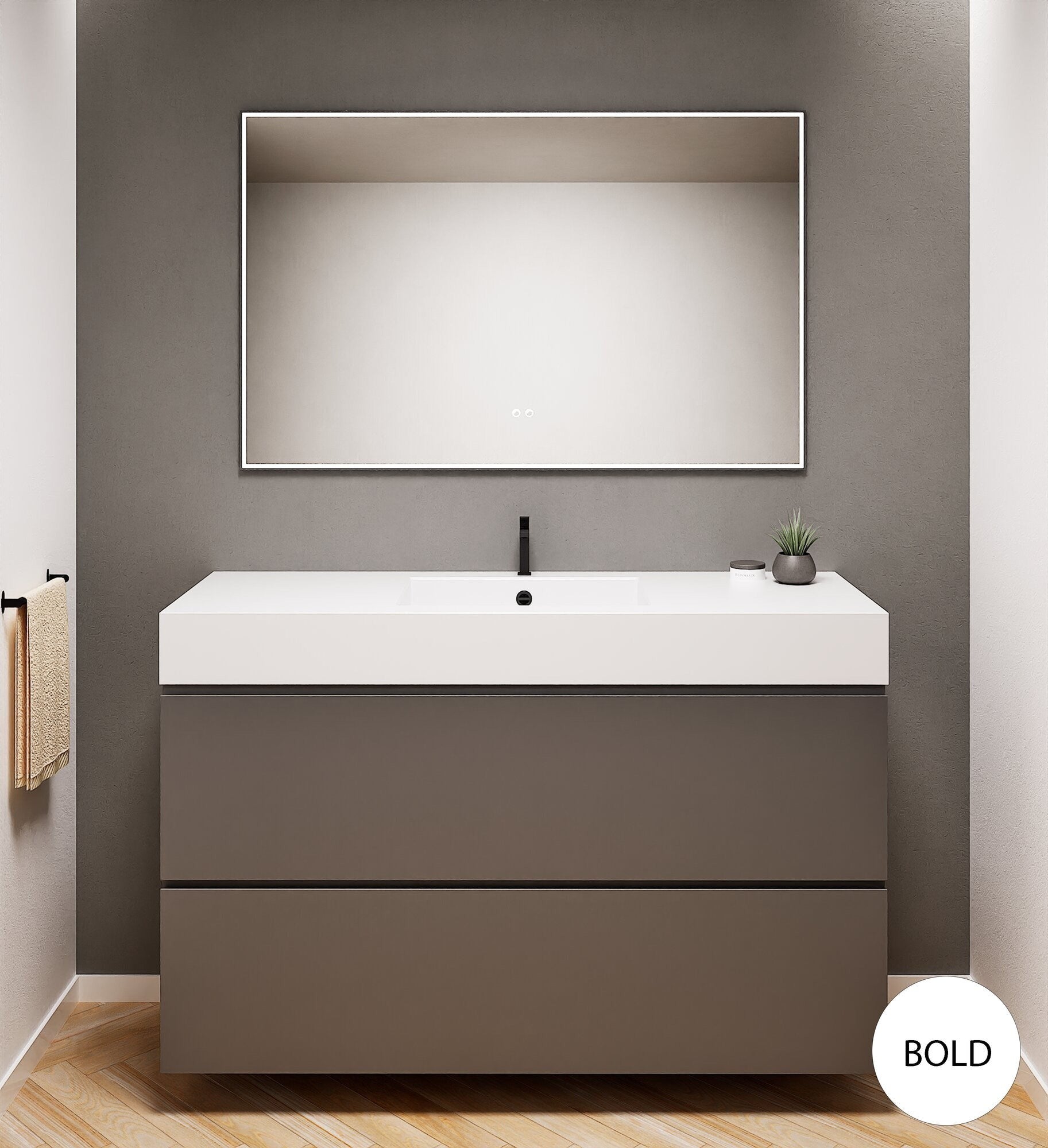 Alba – Corian® Basin Unit with 2 Drawers - Rovalux