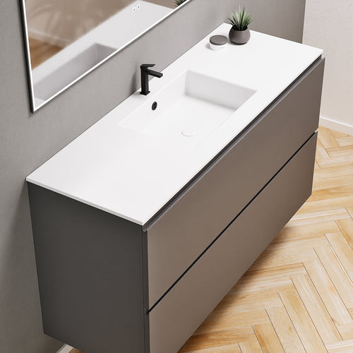 Alba – Corian® Basin Unit with 2 Drawers - Rovalux