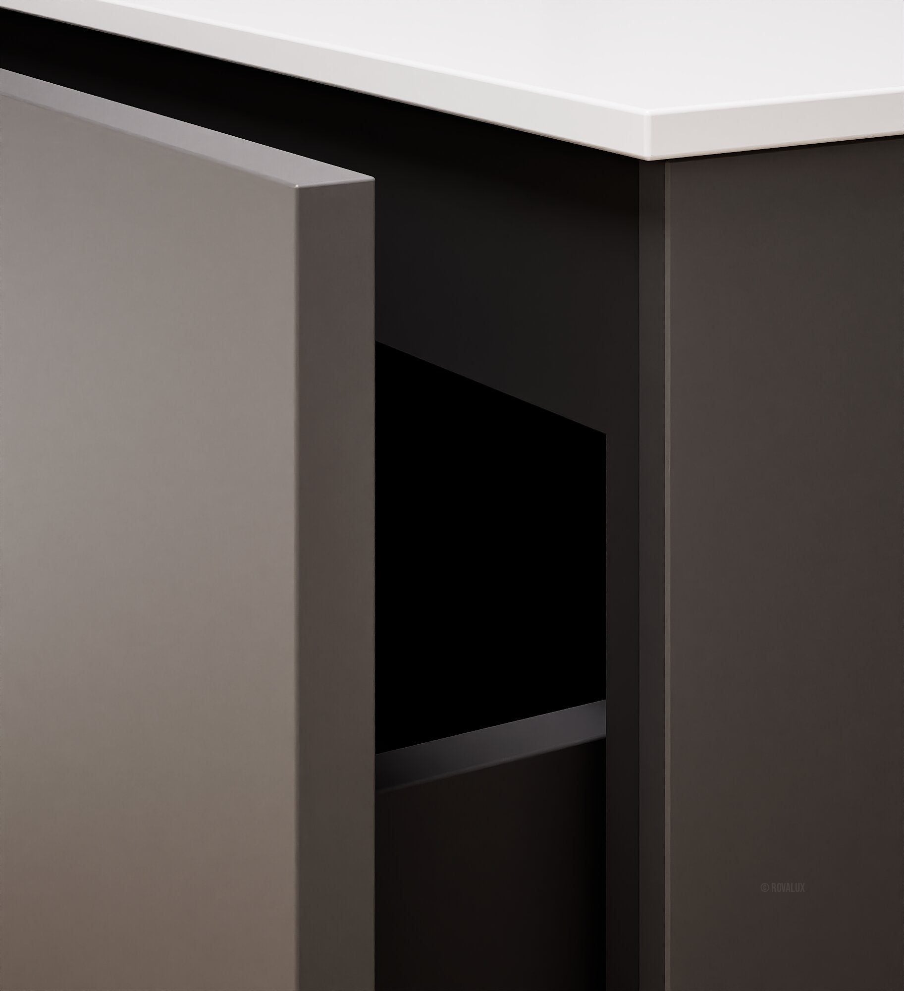 Alba – Corian® Basin Unit with 2 Drawers - Rovalux