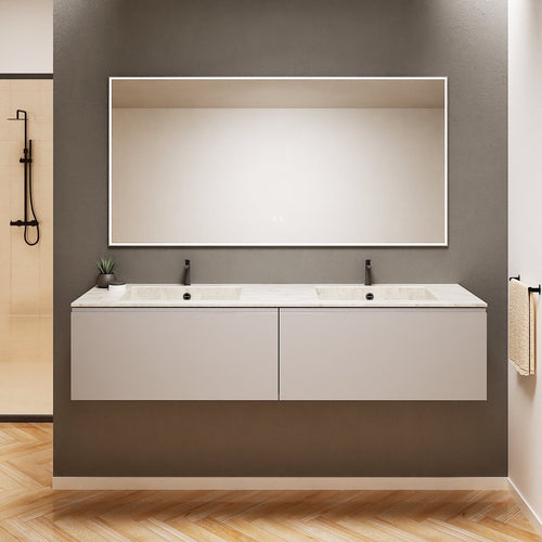 ALBA – Double Corian® Basin Unit with 2 Aligned Drawers - ROVALUX