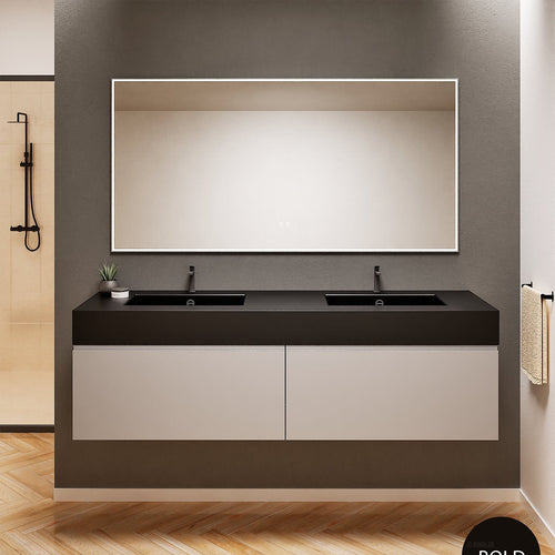 ALBA – Double Corian® Basin Unit with 2 Aligned Drawers - ROVALUX