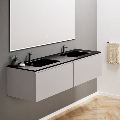 ALBA – Double Corian® Basin Unit with 2 Aligned Drawers - ROVALUX