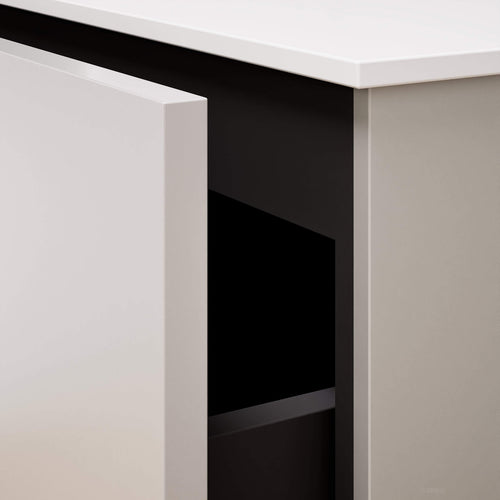 ALBA – Double Corian® Basin Unit with 2 Aligned Drawers - ROVALUX