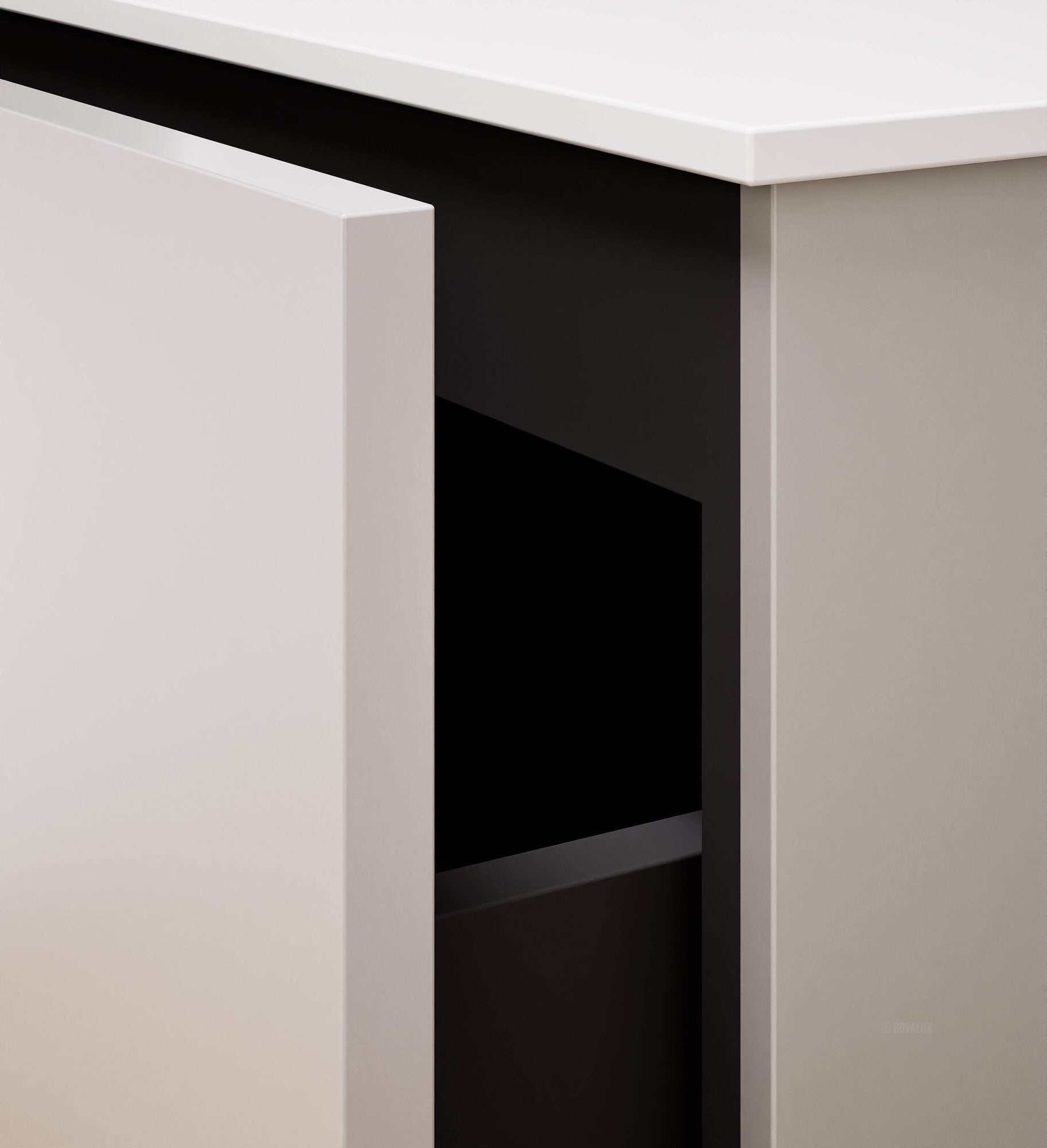 ALBA – Double Corian® Basin Unit with 2 Aligned Drawers - ROVALUX