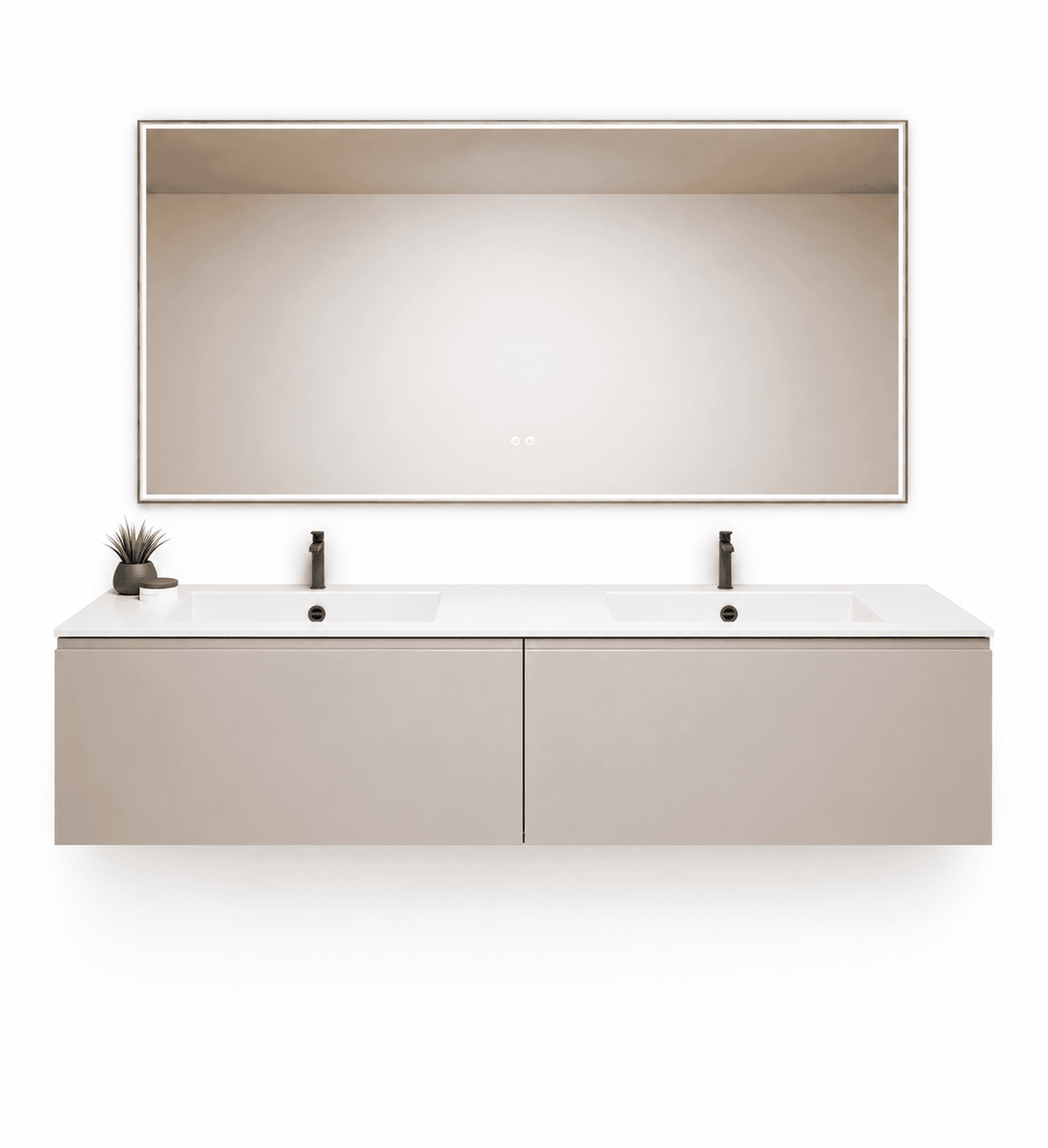ALBA – Double Corian® Basin Unit with 2 Aligned Drawers - ROVALUX