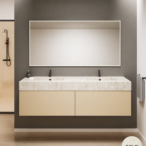 ALBA – Double Corian® Basin Unit with 2 Aligned Drawers - ROVALUX