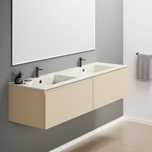 ALBA – Double Corian® Basin Unit with 2 Aligned Drawers - ROVALUX