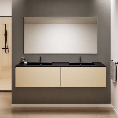 ALBA – Double Corian® Basin Unit with 2 Aligned Drawers - ROVALUX