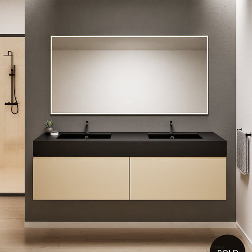 ALBA – Double Corian® Basin Unit with 2 Aligned Drawers - ROVALUX