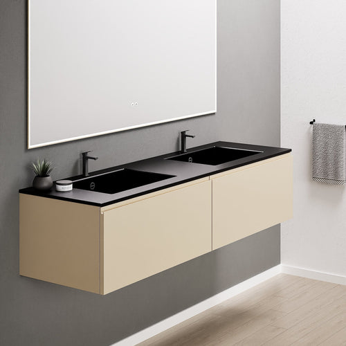 ALBA – Double Corian® Basin Unit with 2 Aligned Drawers - ROVALUX