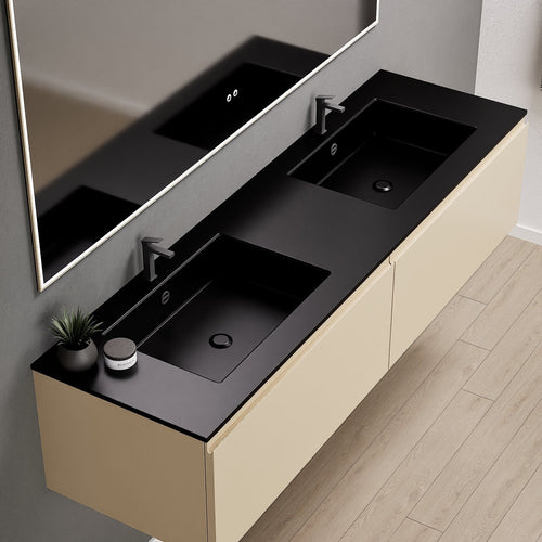 ALBA – Double Corian® Basin Unit with 2 Aligned Drawers - ROVALUX