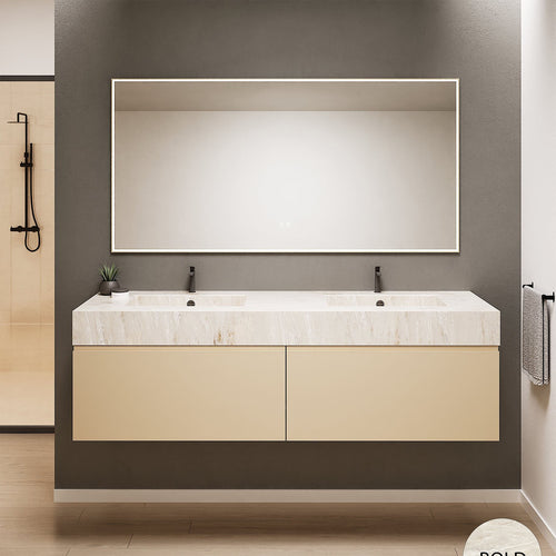 ALBA – Double Corian® Basin Unit with 2 Aligned Drawers - ROVALUX