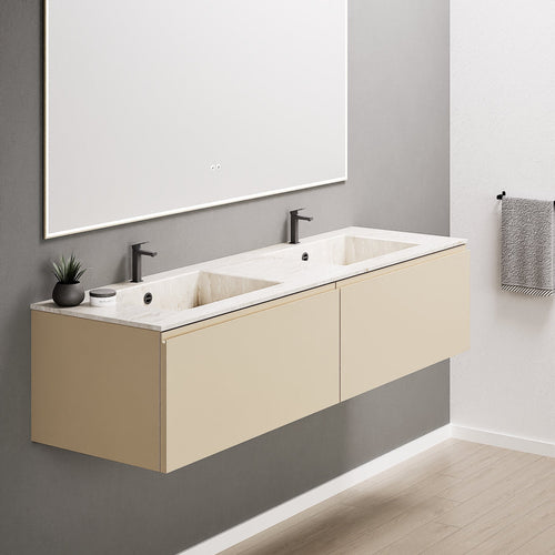 ALBA – Double Corian® Basin Unit with 2 Aligned Drawers - ROVALUX