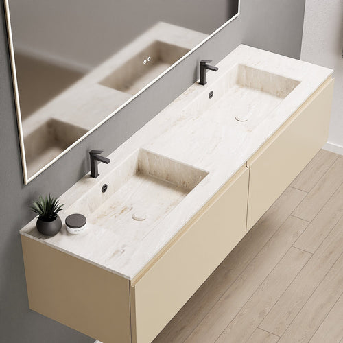 ALBA – Double Corian® Basin Unit with 2 Aligned Drawers - ROVALUX