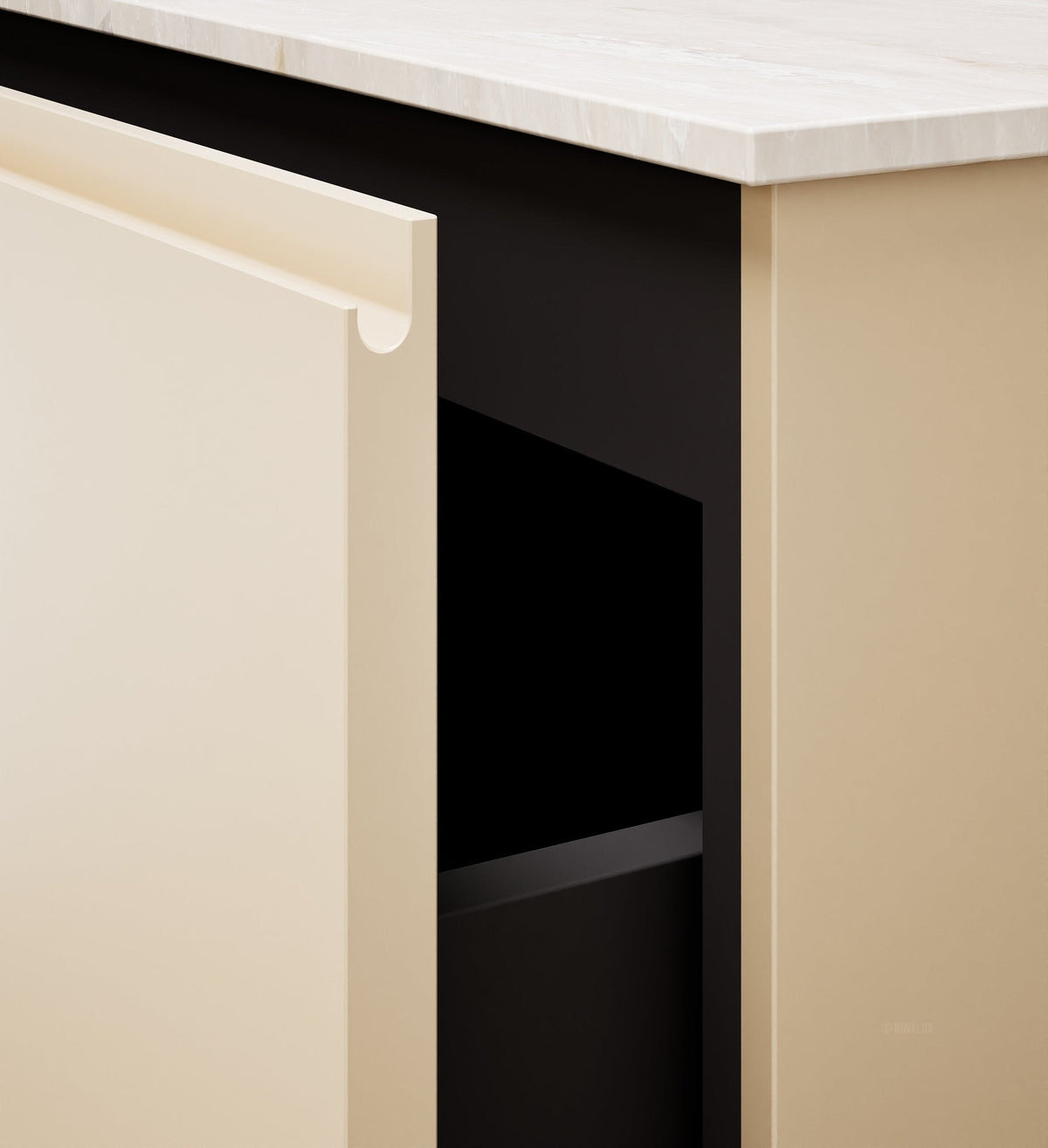ALBA – Double Corian® Basin Unit with 2 Aligned Drawers - ROVALUX