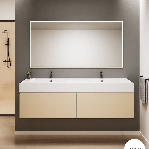 ALBA – Double Corian® Basin Unit with 2 Aligned Drawers - ROVALUX