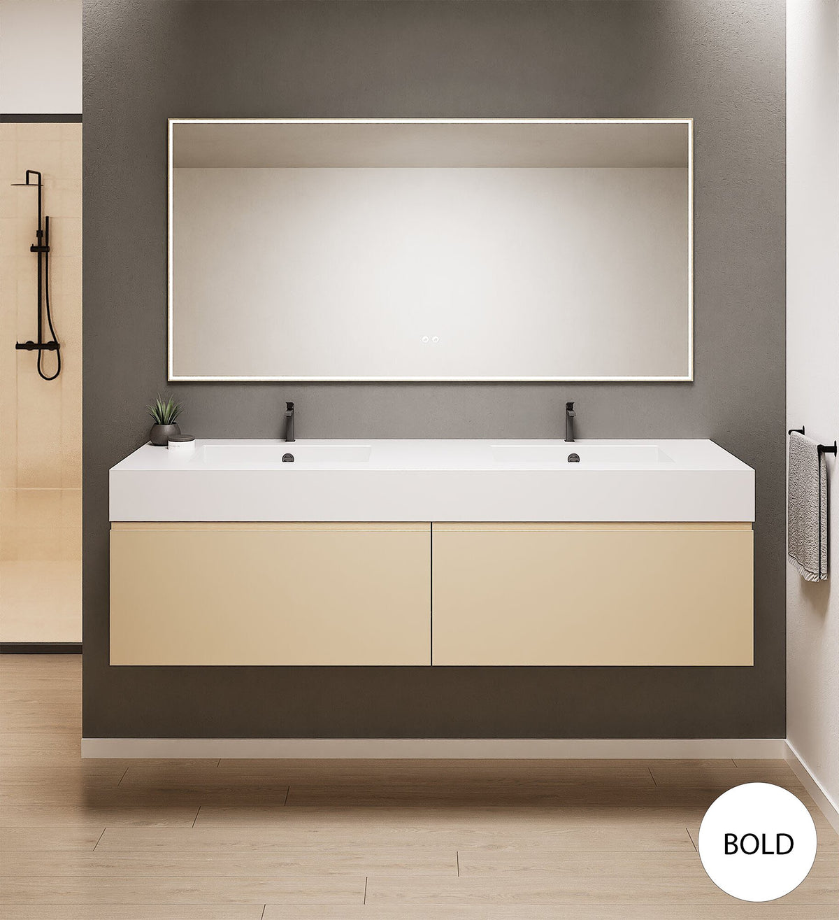 ALBA – Double Corian® Basin Unit with 2 Aligned Drawers - ROVALUX