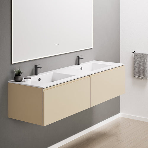 ALBA – Double Corian® Basin Unit with 2 Aligned Drawers - ROVALUX