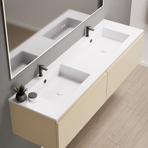 ALBA – Double Corian® Basin Unit with 2 Aligned Drawers - ROVALUX