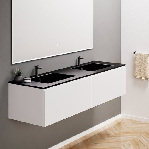ALBA – Double Corian® Basin Unit with 2 Aligned Drawers - ROVALUX