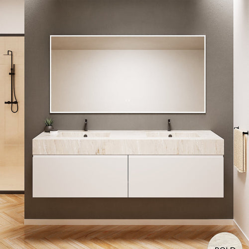 ALBA – Double Corian® Basin Unit with 2 Aligned Drawers - ROVALUX