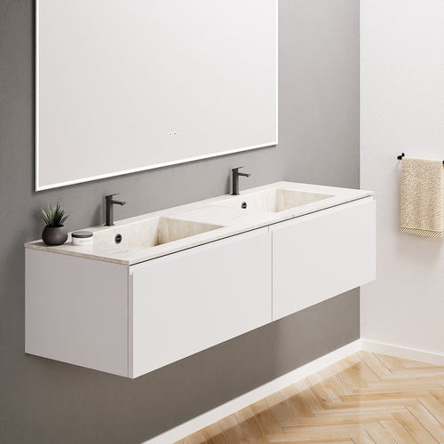 ALBA – Double Corian® Basin Unit with 2 Aligned Drawers - ROVALUX