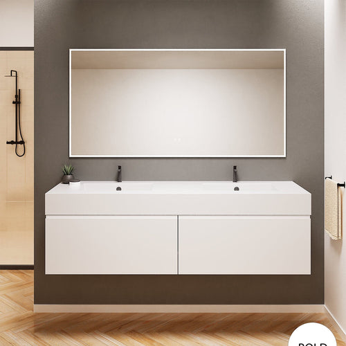 ALBA – Double Corian® Basin Unit with 2 Aligned Drawers - ROVALUX