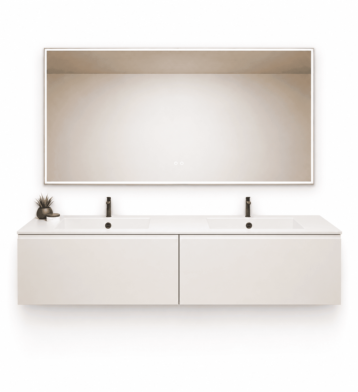 ALBA – Double Corian® Basin Unit with 2 Aligned Drawers - ROVALUX