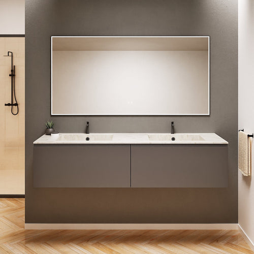 ALBA – Double Corian® Basin Unit with 2 Aligned Drawers - ROVALUX