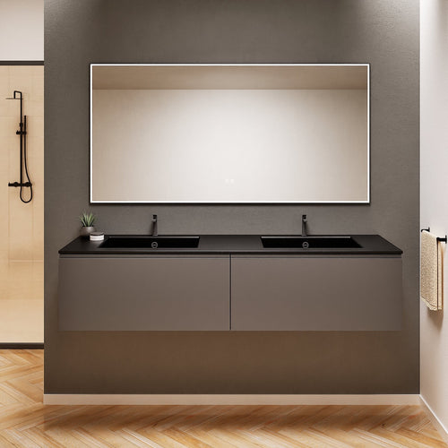 ALBA – Double Corian® Basin Unit with 2 Aligned Drawers - ROVALUX