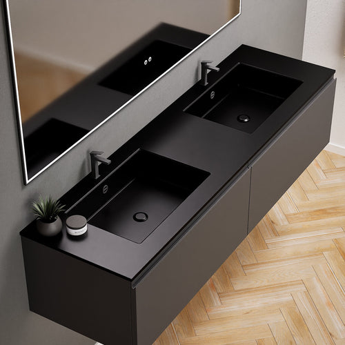 ALBA – Double Corian® Basin Unit with 2 Aligned Drawers - ROVALUX