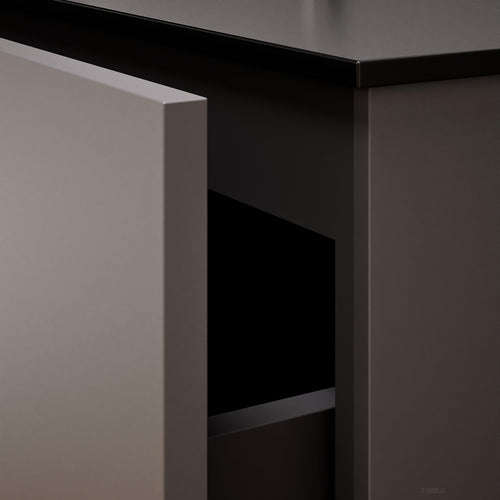 ALBA – Double Corian® Basin Unit with 2 Aligned Drawers - ROVALUX