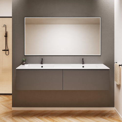 ALBA – Double Corian® Basin Unit with 2 Aligned Drawers - ROVALUX