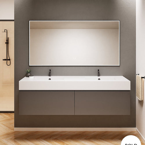 ALBA – Double Corian® Basin Unit with 2 Aligned Drawers - ROVALUX