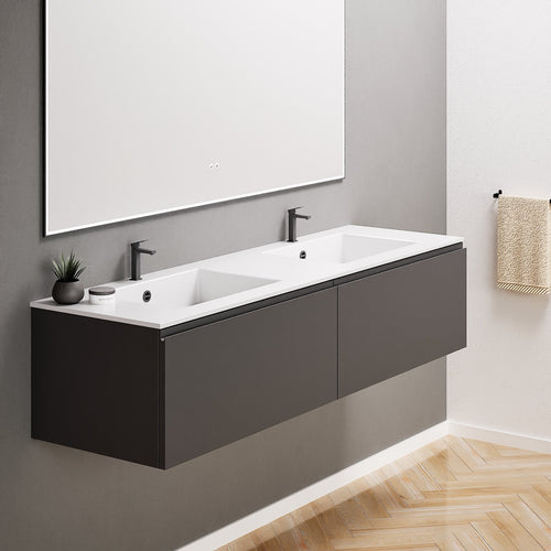 ALBA – Double Corian® Basin Unit with 2 Aligned Drawers - ROVALUX