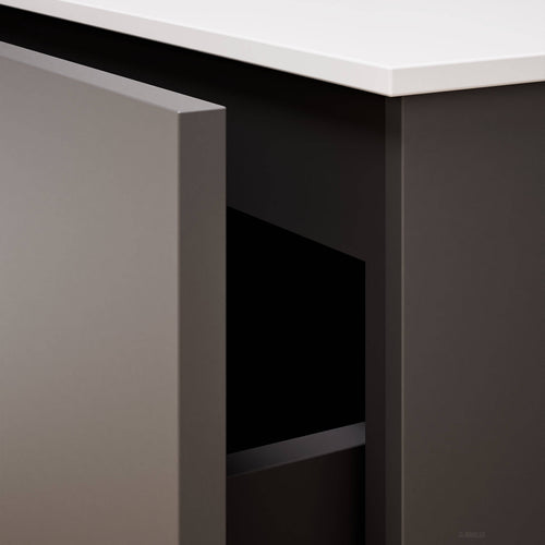 ALBA – Double Corian® Basin Unit with 2 Aligned Drawers - ROVALUX