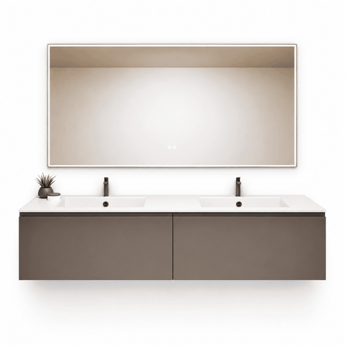ALBA – Double Corian® Basin Unit with 2 Aligned Drawers - ROVALUX