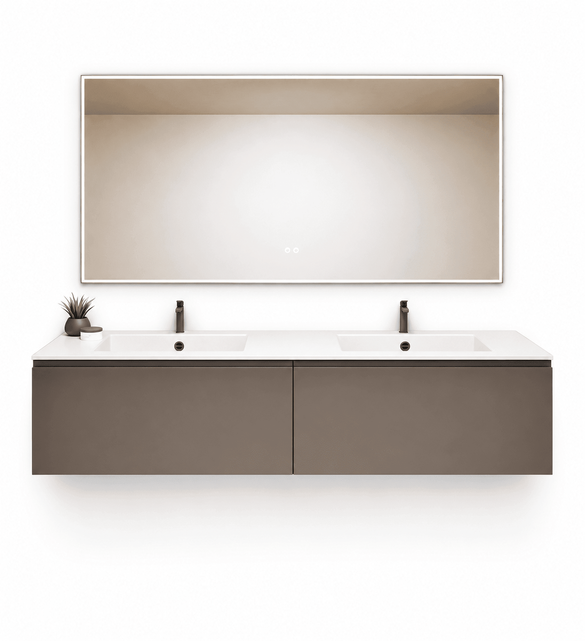 ALBA – Double Corian® Basin Unit with 2 Aligned Drawers - ROVALUX