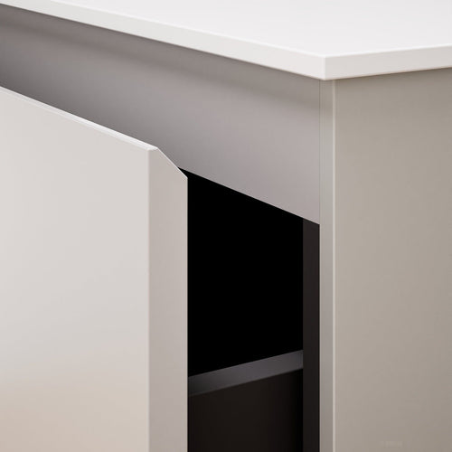 ALBA – Double Corian® Basin Unit with 2 Aligned Drawers and buttom Shelves - ROVALUX