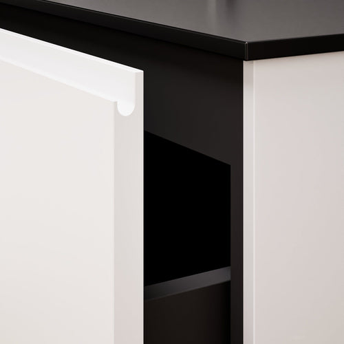 ALBA – Double Corian® Basin Unit with 2 Aligned Drawers and buttom Shelves - ROVALUX