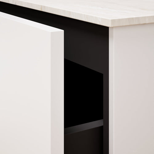 ALBA – Double Corian® Basin Unit with 2 Aligned Drawers and buttom Shelves - ROVALUX